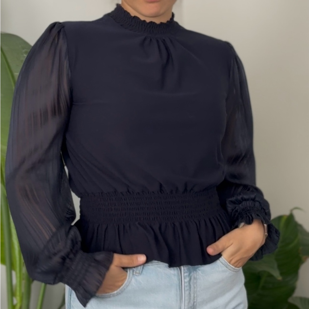 Morgan de Toi Navy Blouse – Size S – Made in France